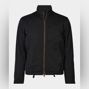 New John Varvatos Mens Black William Variation Full Zip Jacket Size 48 S/M $498